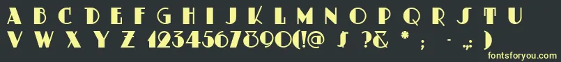 Dustyrose Font – Yellow Fonts on Black Background