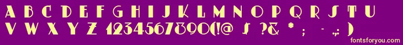 Dustyrose Font – Yellow Fonts on Purple Background