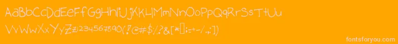 Stephanieee Font – Pink Fonts on Orange Background