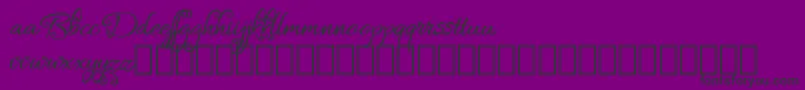 Czcionka Bykars Demo – czarne czcionki na fioletowym tle