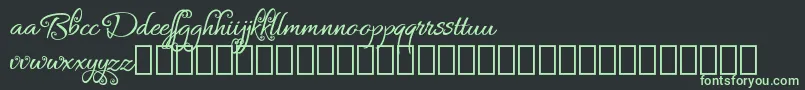 Bykars Demo Font – Green Fonts on Black Background