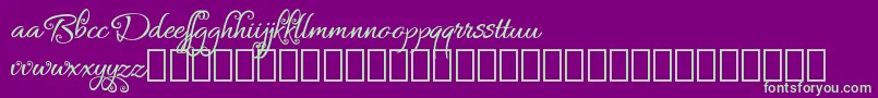 Bykars Demo Font – Green Fonts on Purple Background