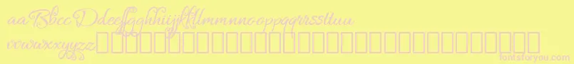 Bykars Demo Font – Pink Fonts on Yellow Background
