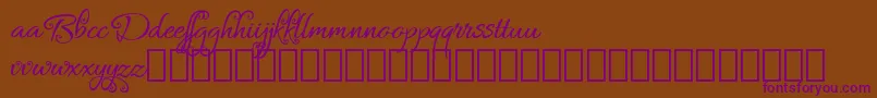 Bykars Demo Font – Purple Fonts on Brown Background