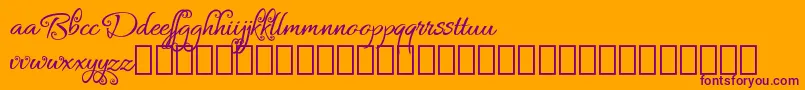 Bykars Demo Font – Purple Fonts on Orange Background