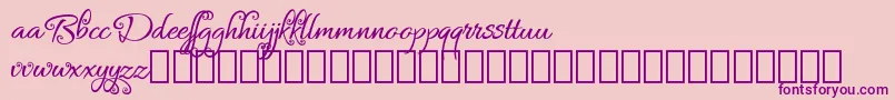Bykars Demo Font – Purple Fonts on Pink Background