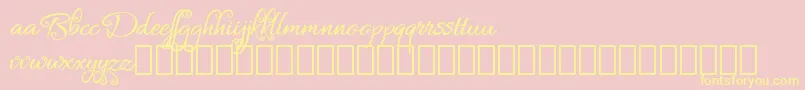 Bykars Demo Font – Yellow Fonts on Pink Background