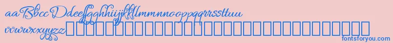 Bykars Demo Font – Blue Fonts on Pink Background