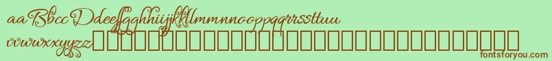 Bykars Demo Font – Brown Fonts on Green Background