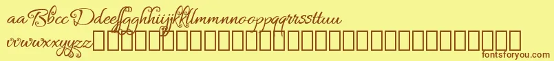 Bykars Demo Font – Brown Fonts on Yellow Background