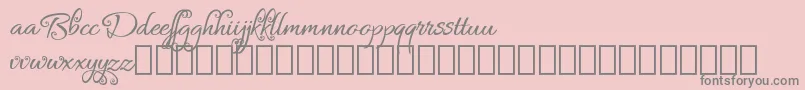 Bykars Demo Font – Gray Fonts on Pink Background