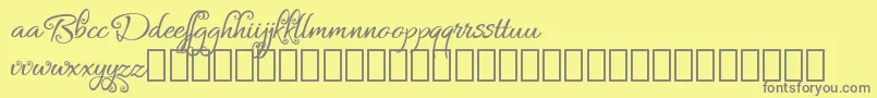 Bykars Demo Font – Gray Fonts on Yellow Background