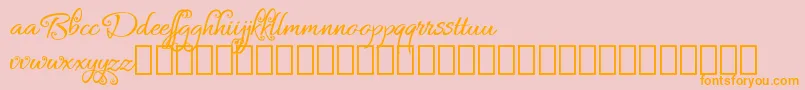 Bykars Demo Font – Orange Fonts on Pink Background