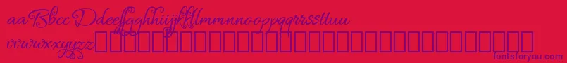 Bykars Demo Font – Purple Fonts on Red Background