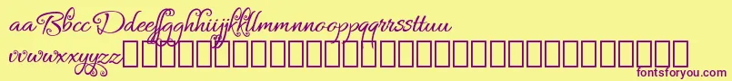 Bykars Demo Font – Purple Fonts on Yellow Background