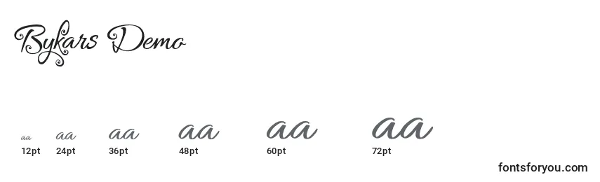 Bykars Demo (122501) Font Sizes