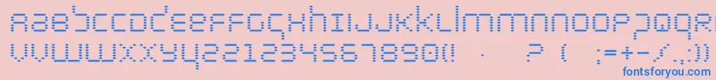 bytepolice Font – Blue Fonts on Pink Background