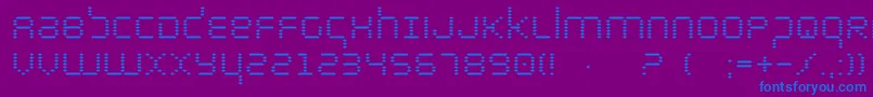bytepolice Font – Blue Fonts on Purple Background