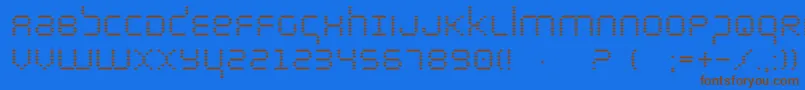 bytepolice Font – Brown Fonts on Blue Background