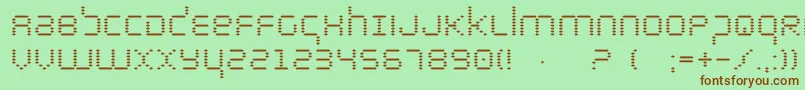 bytepolice-fontti – ruskeat fontit vihreällä taustalla