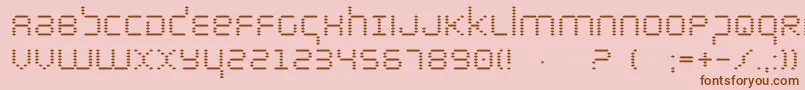 Шрифт bytepolice – коричневые шрифты на розовом фоне