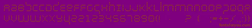 bytepolice-fontti – ruskeat fontit violetilla taustalla