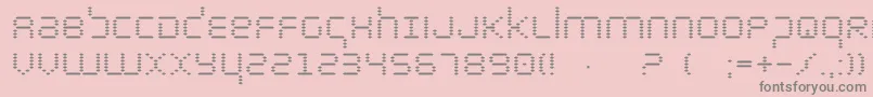 フォントbytepolice – ピンクの背景に灰色の文字