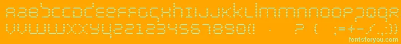 フォントbytepolice – オレンジの背景に緑のフォント