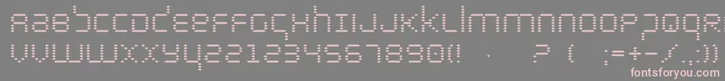 bytepolice-fontti – vaaleanpunaiset fontit harmaalla taustalla