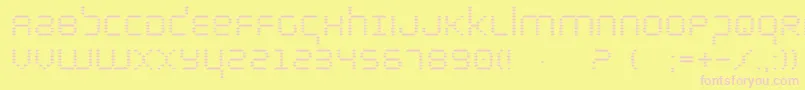 bytepolice Font – Pink Fonts on Yellow Background