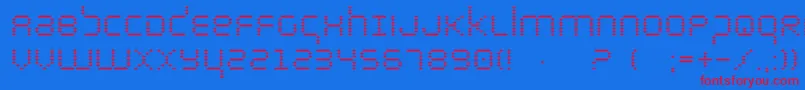 bytepolice-fontti – punaiset fontit sinisellä taustalla