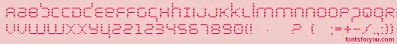 bytepolice Font – Red Fonts on Pink Background