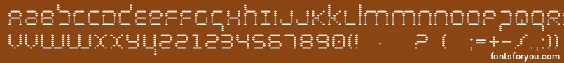 Шрифт bytepolice – белые шрифты на коричневом фоне