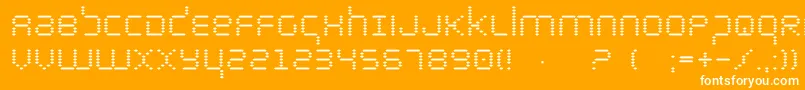 bytepolice-Schriftart – Weiße Schriften auf orangefarbenem Hintergrund