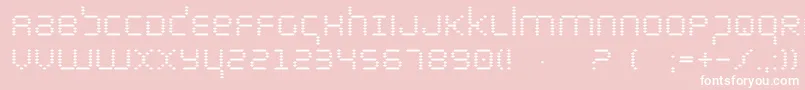 Шрифт bytepolice – белые шрифты на розовом фоне
