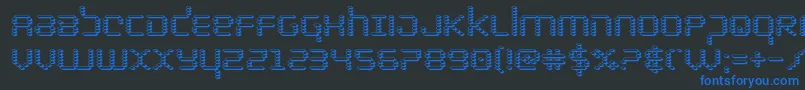 bytepolice3d-fontti – siniset fontit mustalla taustalla