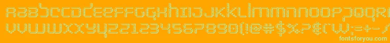 bytepolice3d Font – Green Fonts on Orange Background