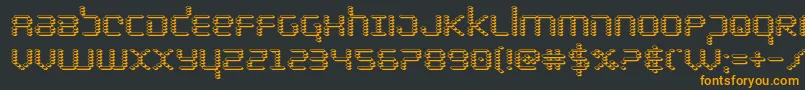 Шрифт bytepolice3d – оранжевые шрифты на чёрном фоне