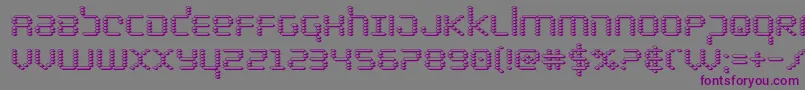 Czcionka bytepolice3d – fioletowe czcionki na szarym tle