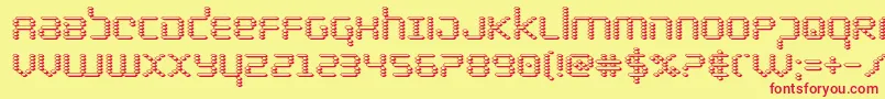 bytepolice3d Font – Red Fonts on Yellow Background