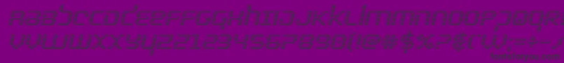 bytepolice3dital-Schriftart – Schwarze Schriften auf violettem Hintergrund