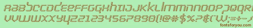 bytepolice3dital Font – Brown Fonts on Green Background