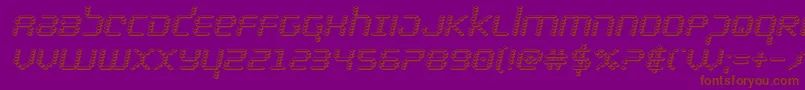 bytepolice3dital Font – Brown Fonts on Purple Background