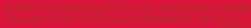 bytepolice3dital Font – Brown Fonts on Red Background