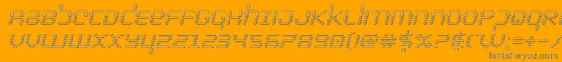 bytepolice3dital-Schriftart – Graue Schriften auf orangefarbenem Hintergrund