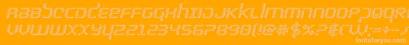 bytepolice3dital Font – Pink Fonts on Orange Background