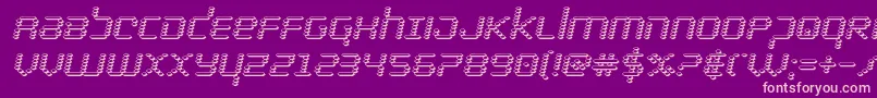 bytepolice3dital Font – Pink Fonts on Purple Background