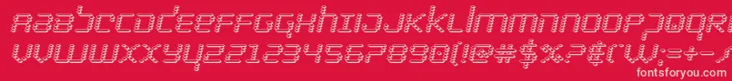 bytepolice3dital Font – Pink Fonts on Red Background