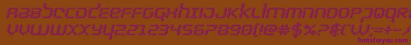 bytepolice3dital Font – Purple Fonts on Brown Background