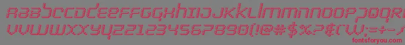 bytepolice3dital Font – Red Fonts on Gray Background